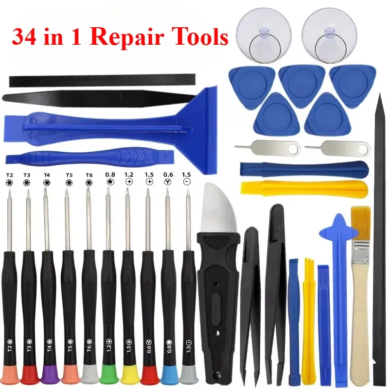 Kit de tournevis de précision 34/15 en 1 pour la réparation de téléphones portables, tablettes et ordinateurs portables 10