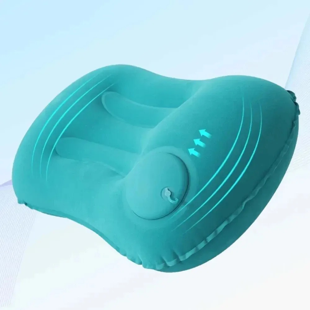 Oreiller gonflable portable ultra doux pour le cou et les lombaires, idéal pour le camping, la piscine et les voyages en voiture 5