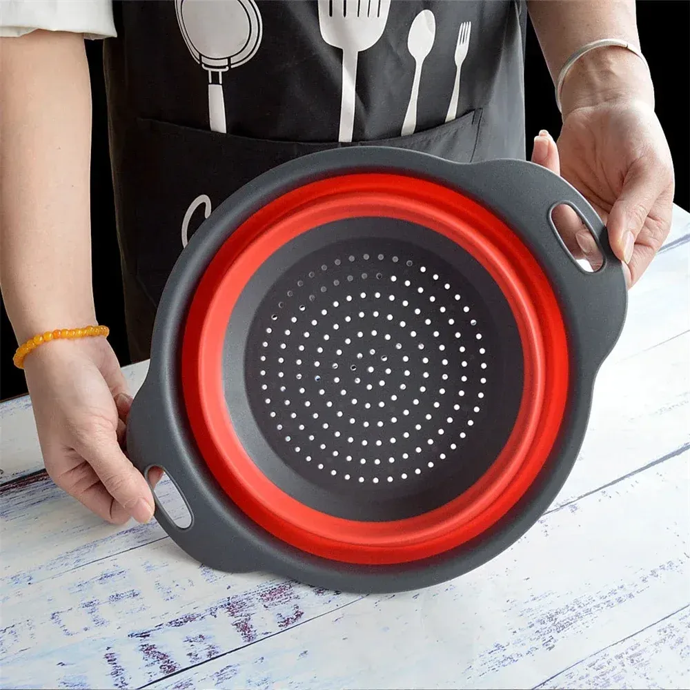 Panier de lavage pliable en silicone, design