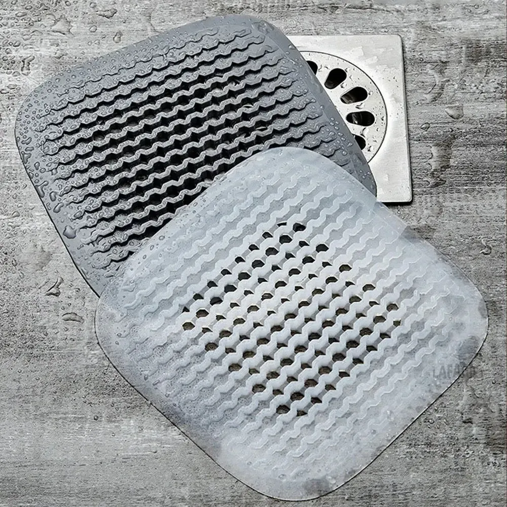 Crépine de douche en silicone flexible, pour éviter l'obstruction des canalisations de baignoire et de sol et faciliter le nettoyage. 3