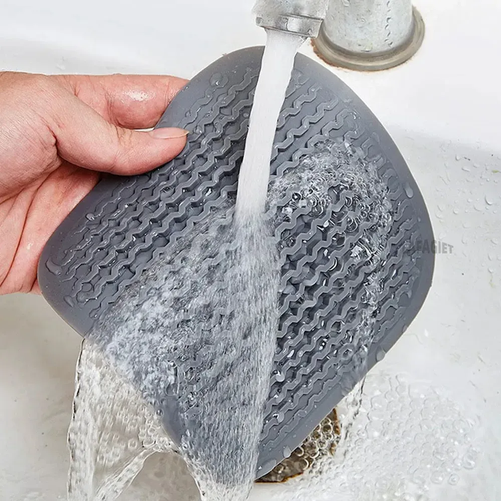 Crépine de douche en silicone flexible, pour éviter l'obstruction des canalisations de baignoire et de sol et faciliter le nettoyage. 4