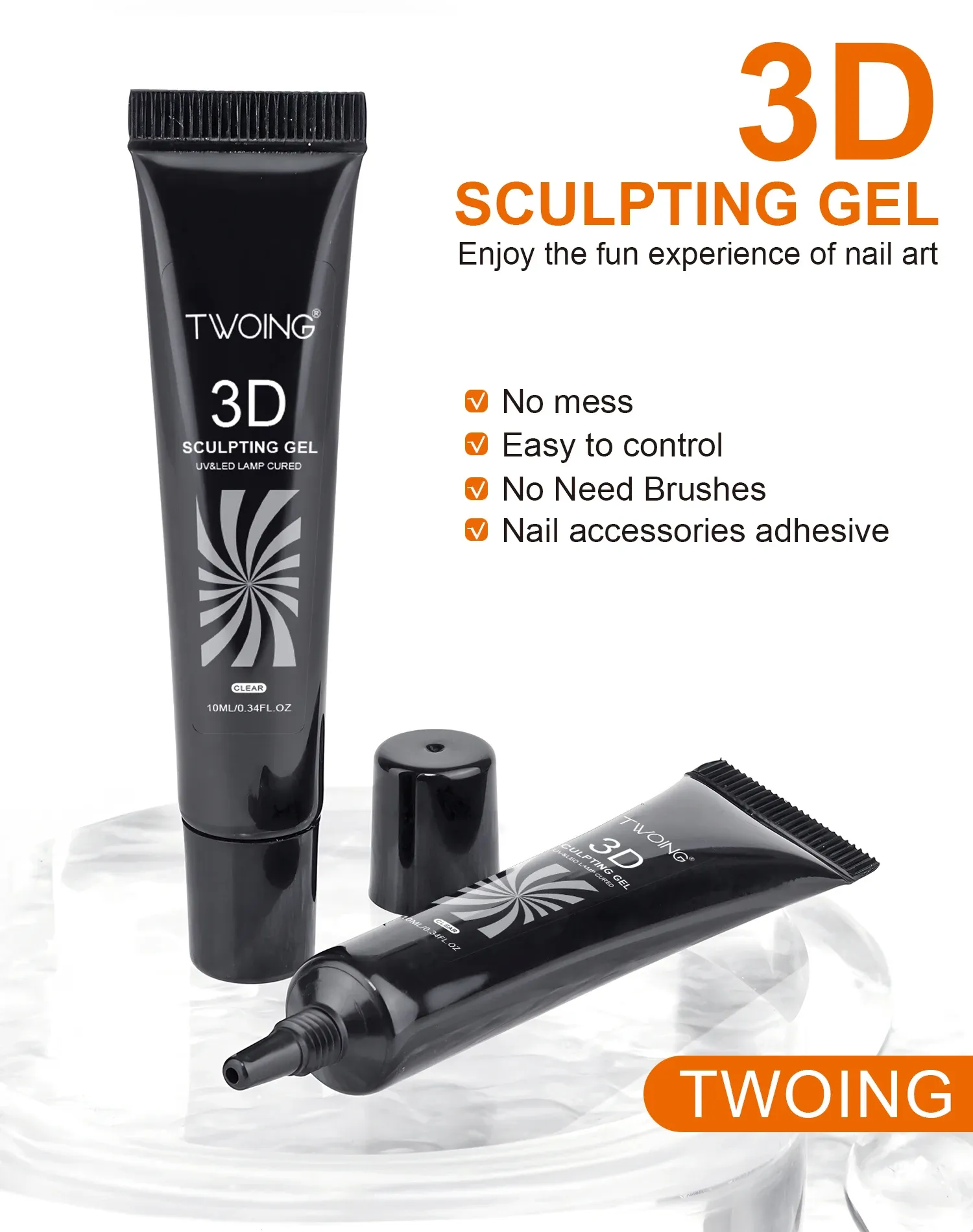 Gel de sculpture 3D pour ongles, vue d'ensemble du produit
