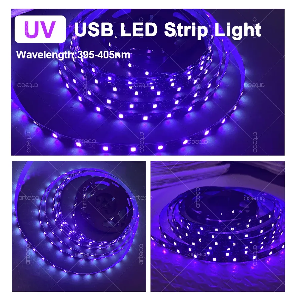 Ruban LED UV sous lumière noire