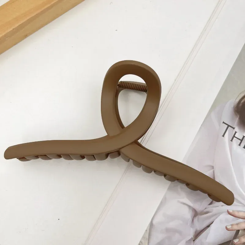 Grande pince griffe à cheveux en plastique transparent, 13 cm 26
