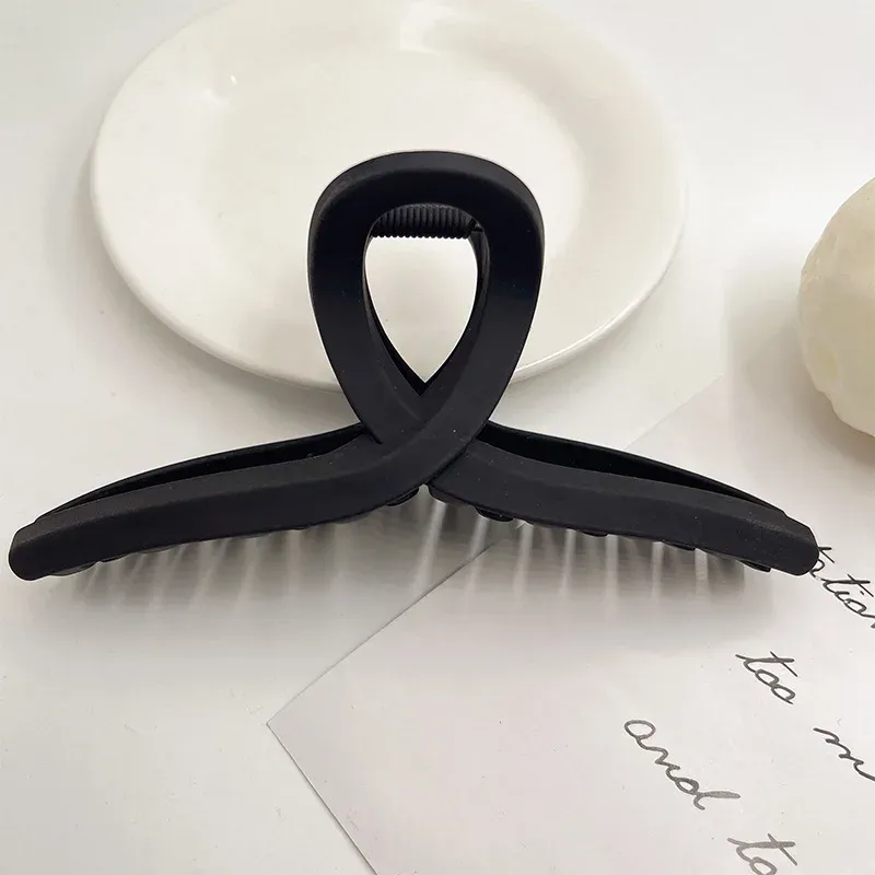 Grande pince griffe à cheveux en plastique transparent, 13 cm 31