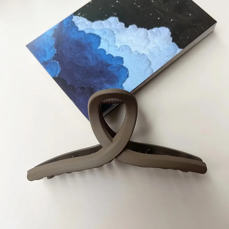 Grande pince griffe à cheveux en plastique transparent, 13 cm 32