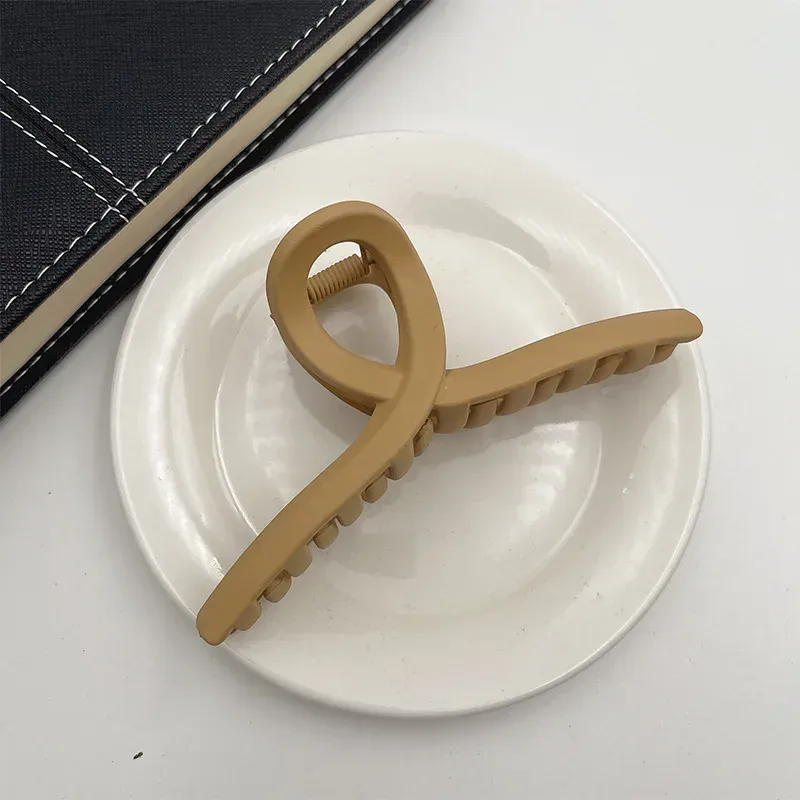 Grande pince griffe à cheveux en plastique transparent, 13 cm 29