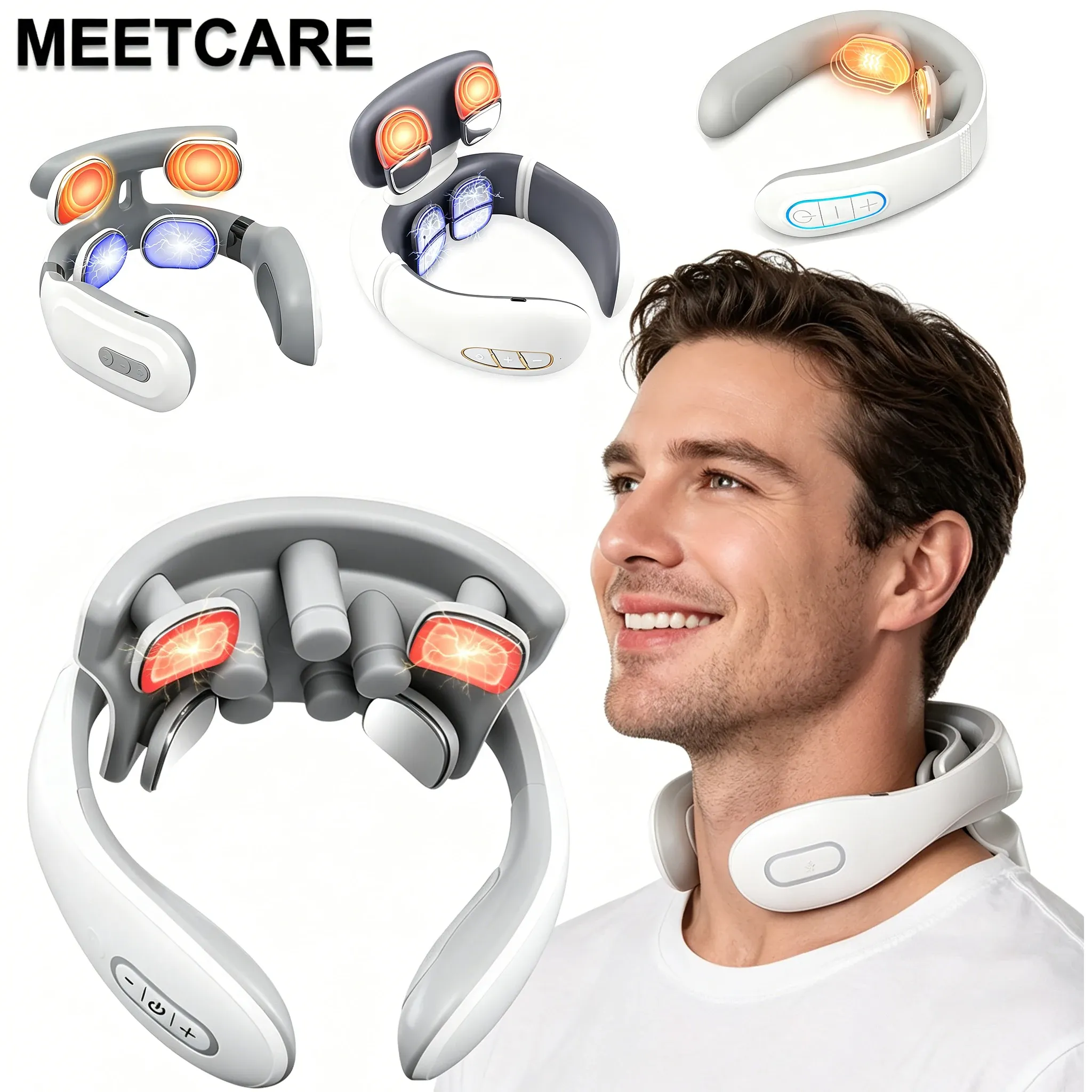 Masseur électrique intelligent pour le dos, la nuque et les épaules, 4 modes, avec impulsions TENS