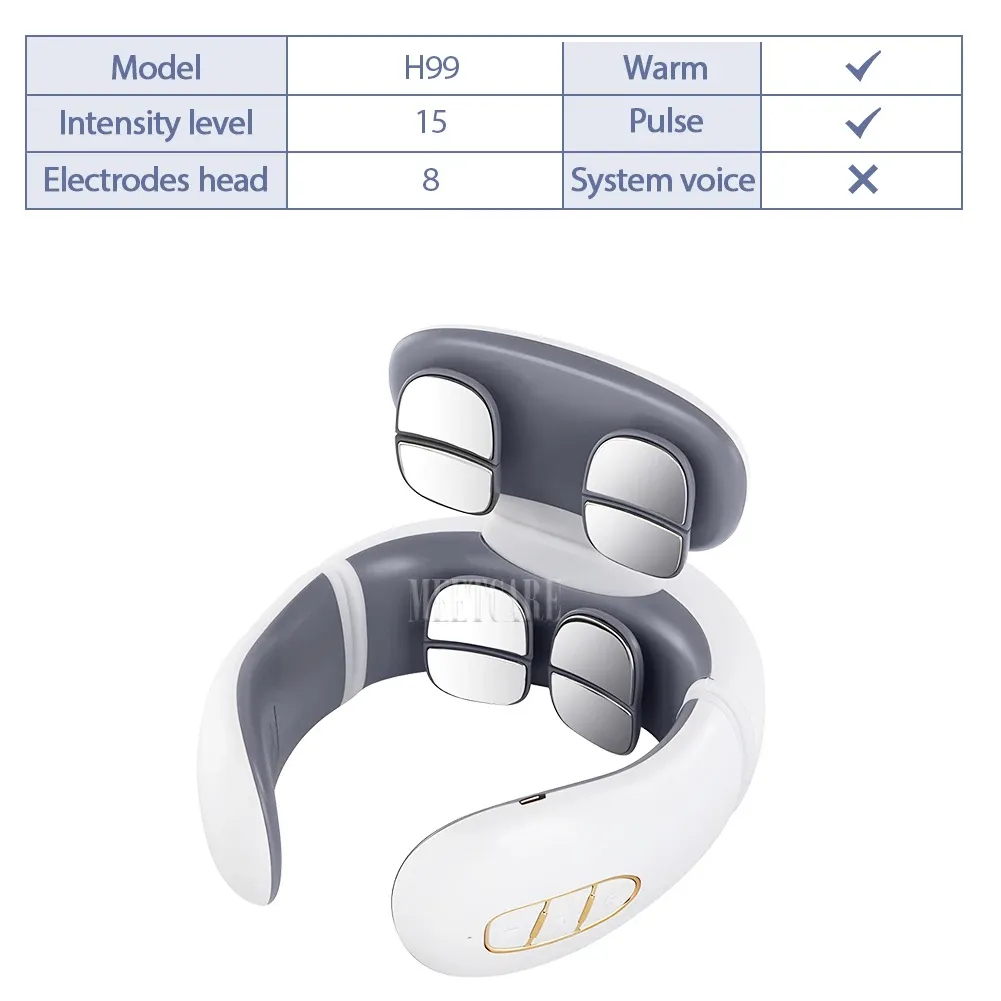 Masseur électrique intelligent pour le dos, la nuque et les épaules, 4 modes, avec impulsions TENS 7