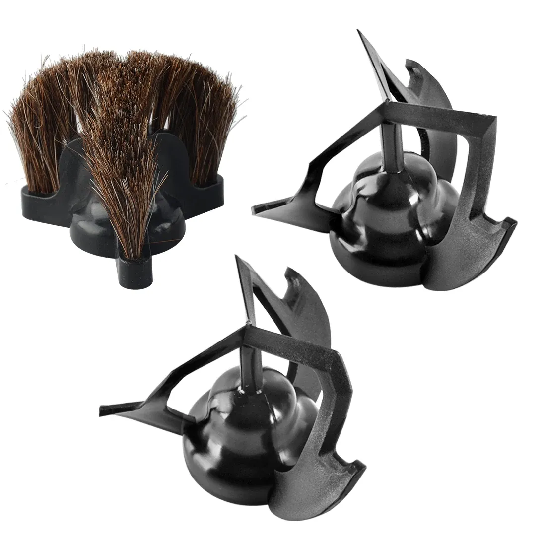 CAFEMASY – Pièce de rechange, tête de brosse et grattoirs de nettoyage du café 51/53/58 mm pour nettoyeur de porte-filtre automatique QuinSpin - Image 1
