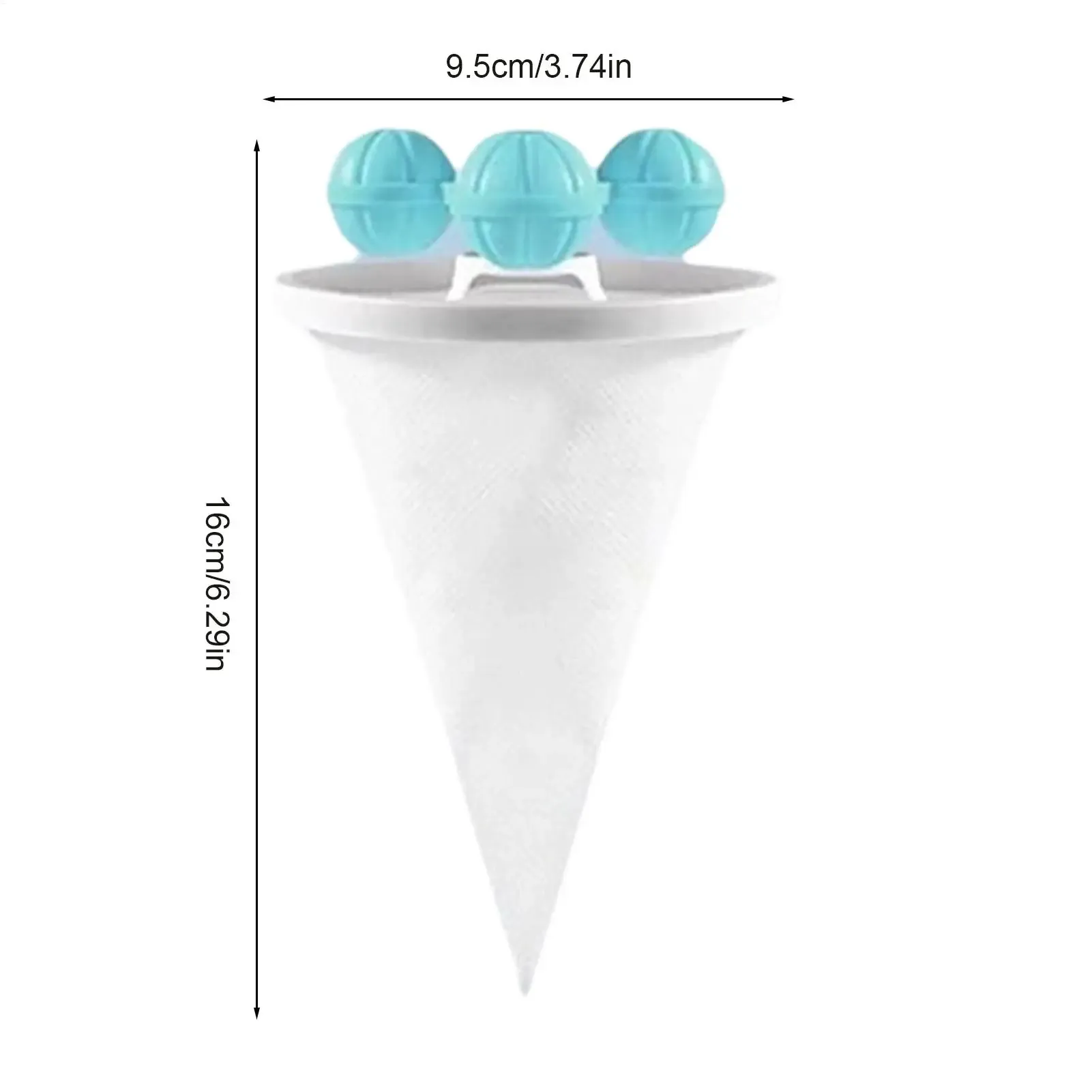 Lot de 3 filtres à linge flottants réutilisables pour machine à laver, sachets en filet anti-peluches et anti-poils d'animaux, outil de nettoyage du linge 6