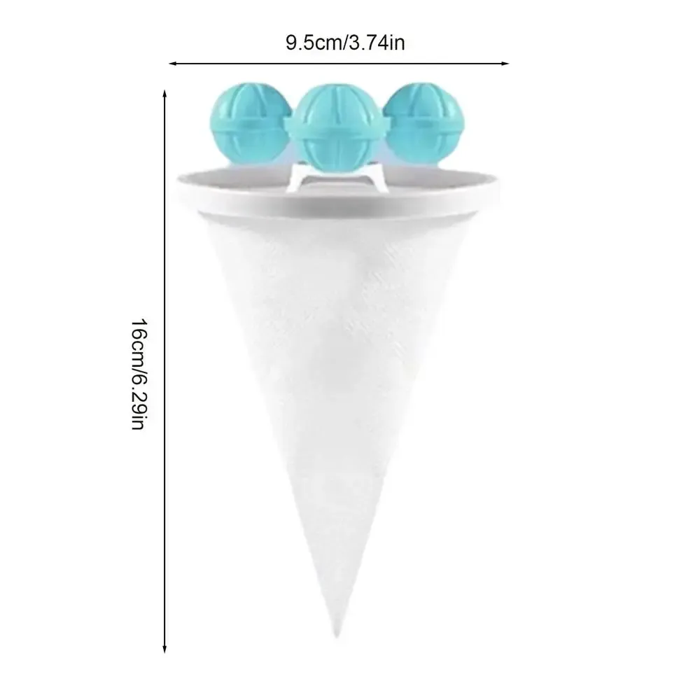 Lot de 3 filtres à linge flottants réutilisables pour machine à laver, sachets en filet anti-peluches et anti-poils d'animaux, outil de nettoyage du linge 7