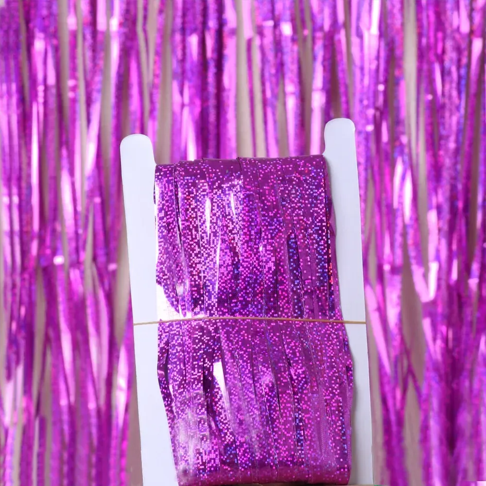 Rideau à paillettes laser bleu, décor de fête