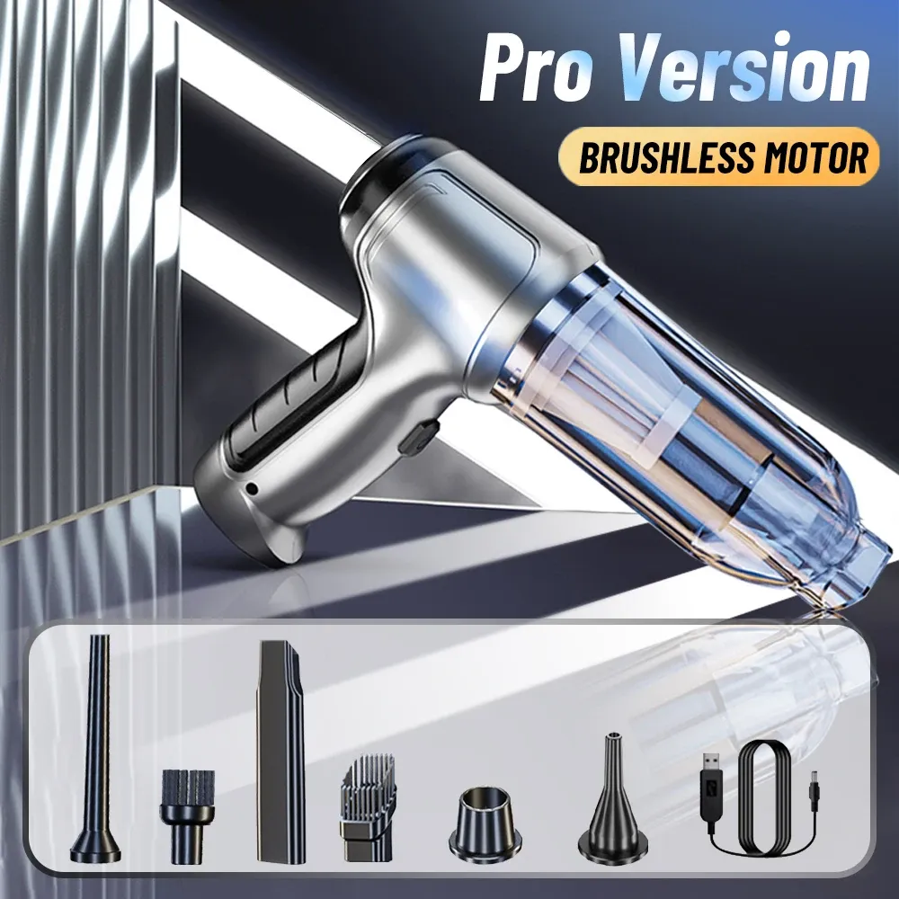 Aspirateur de voiture sans fil 95000 Pa, aspirateur à main haute puissance, souffleur polyvalent pour voiture et maison 10