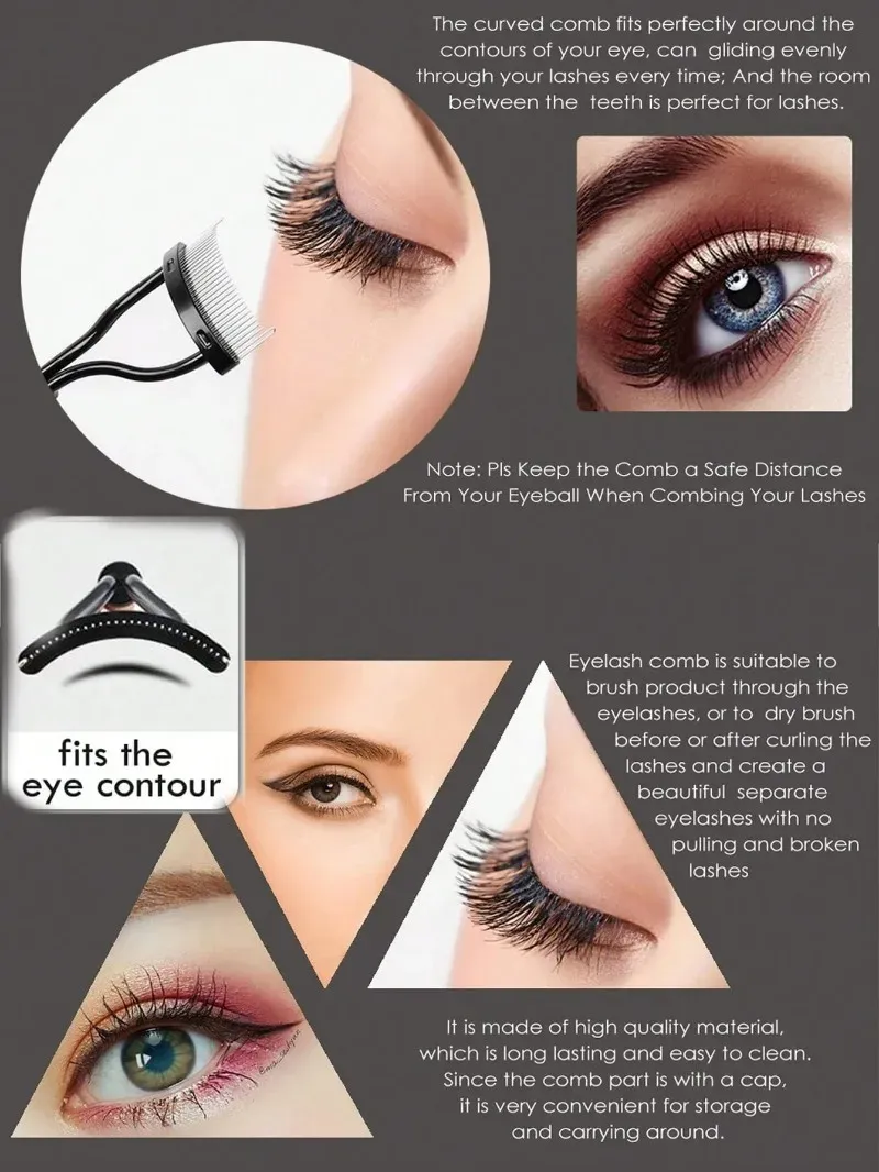 Application du peigne séparateur sur les cils