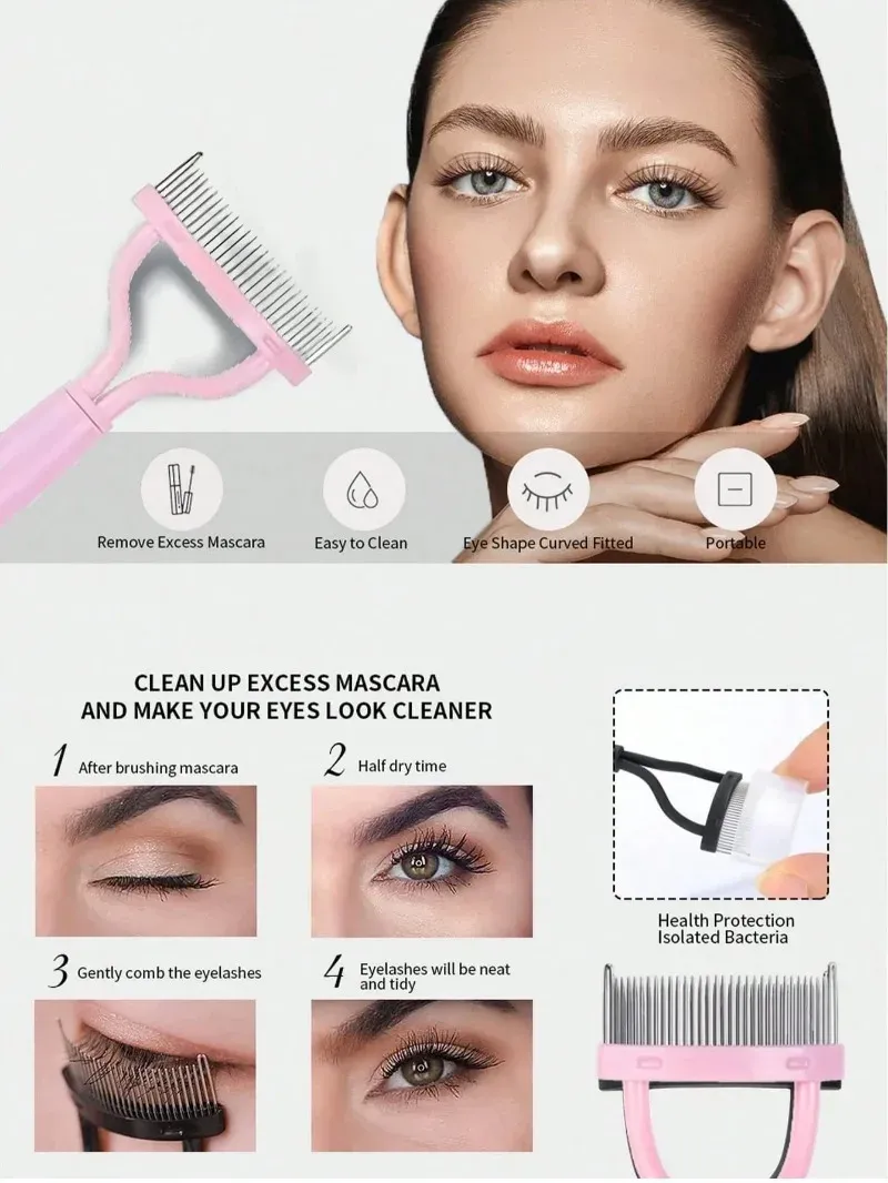 Peigne à cils avec housse anti-poussière