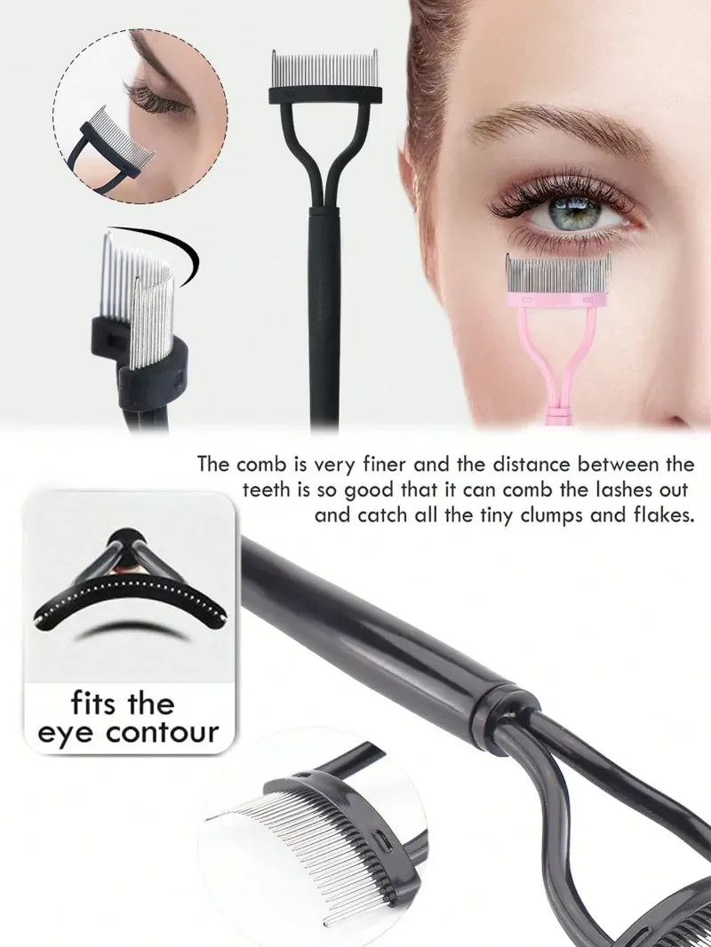 Peigne ergonomique pour cils, vue détaillée
