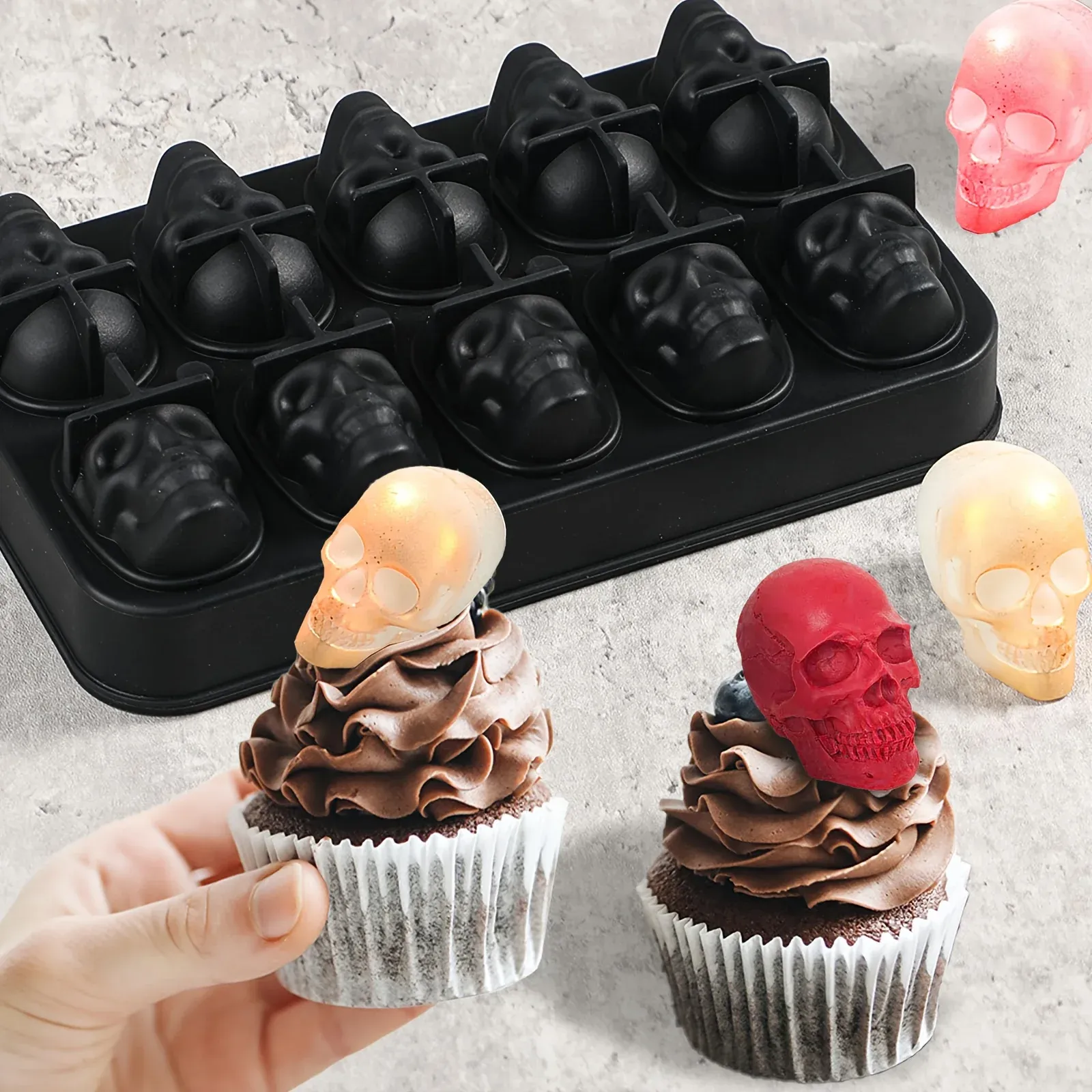 Accessoire bar crâne en silicone