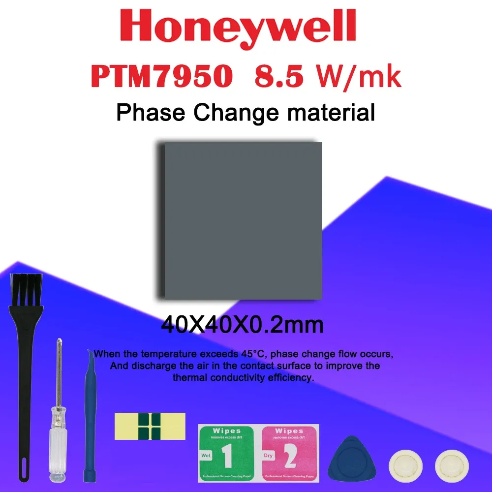 Pâte thermique à changement de phase Honeywell PTM7950 – 8,5 W/m·K pour ordinateur portable, processeur et carte graphique 10