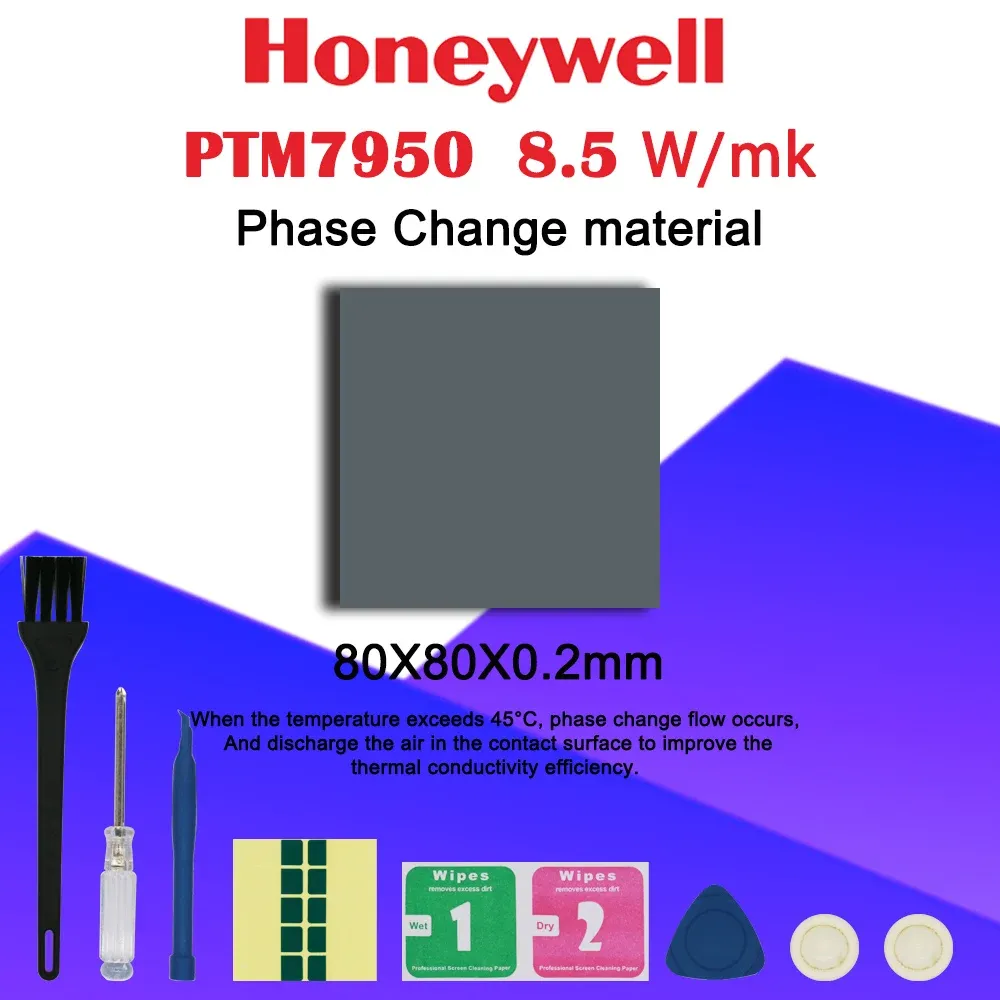 Pâte thermique à changement de phase Honeywell PTM7950 – 8,5 W/m·K pour ordinateur portable, processeur et carte graphique 8
