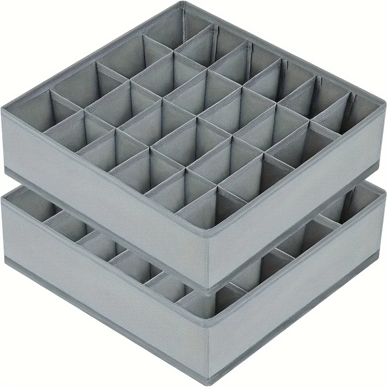 Boîte de rangement en tissu à 24 compartiments, pliable et empilable, pour chaussettes, cravates et sous-vêtements - Image 1