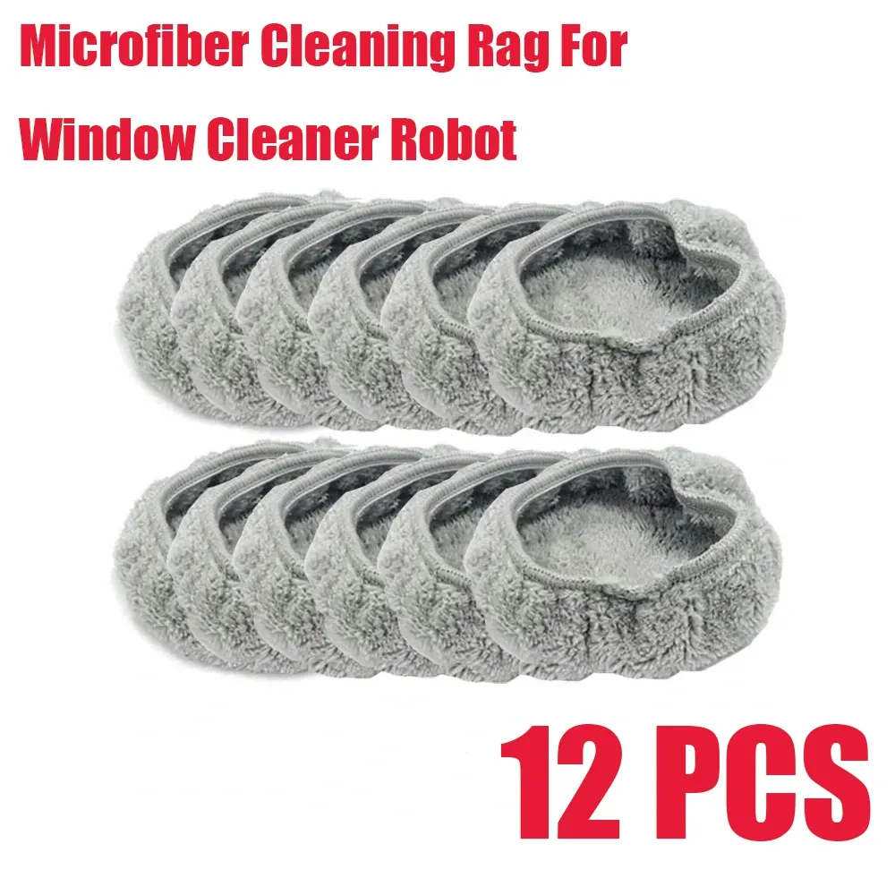 Chiffon de nettoyage en microfibre pour robot nettoyeur de vitres, serpillères réutilisables de 14,5 cm pour robot aspirateur universel, chiffon anti-poussière 8