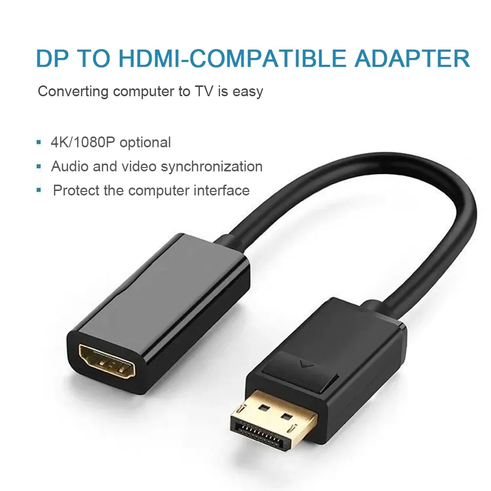 Adaptateur DisplayPort vers HDMI, finition détaillée