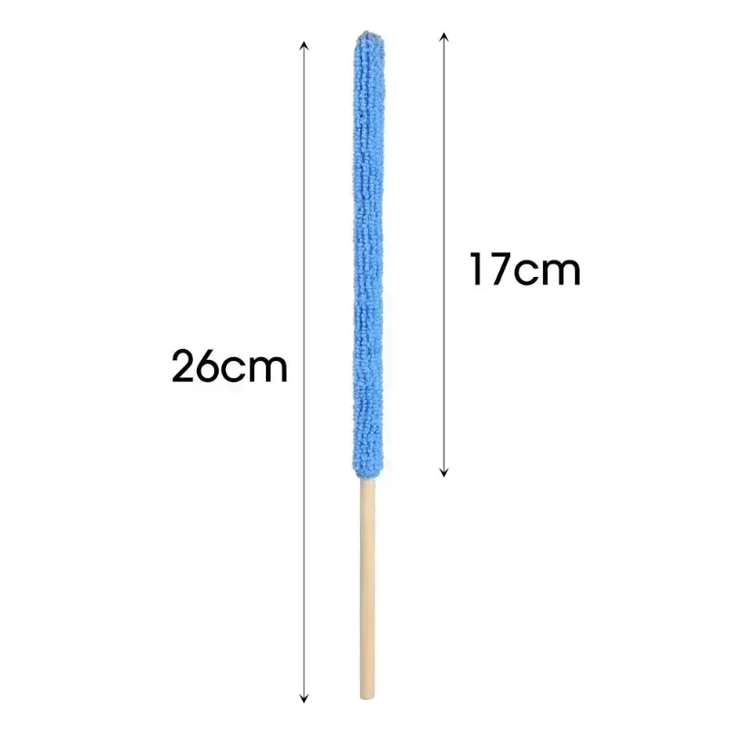 Brosse microfibre à long manche pour voiture, climatiseur et stores, avec collecteur de poussière, format étroit et outil de nettoyage 6