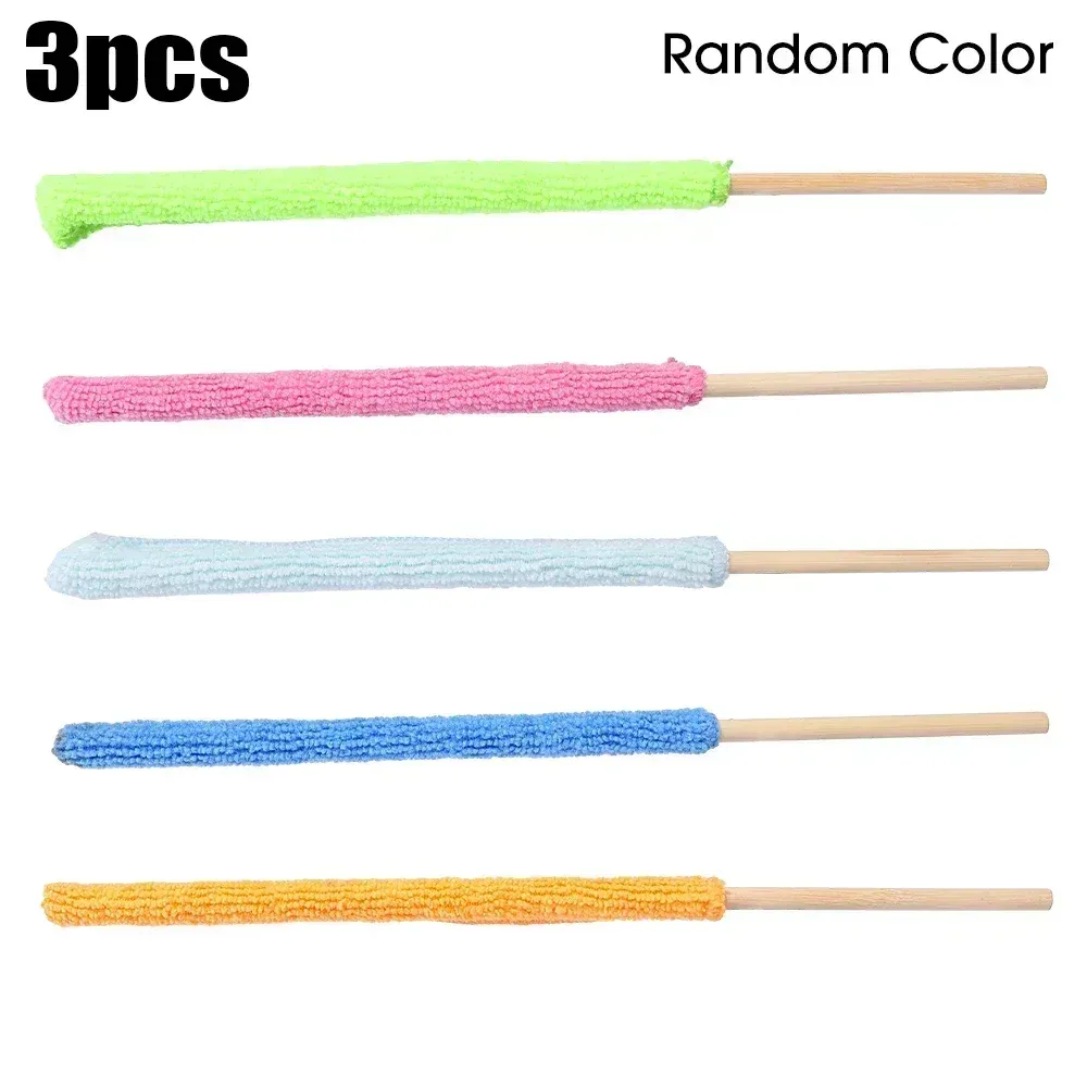 Brosse microfibre à long manche pour voiture, climatiseur et stores, avec collecteur de poussière, format étroit et outil de nettoyage 10