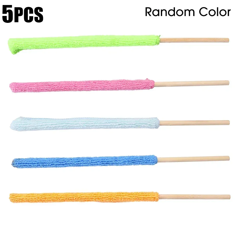 Brosse microfibre à long manche pour voiture, climatiseur et stores, avec collecteur de poussière, format étroit et outil de nettoyage 8