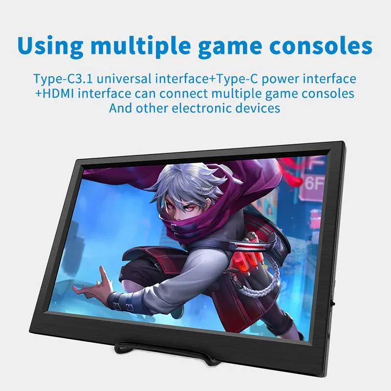 Moniteur portable 11,6 pouces HDMI pour ordinateur portable, écran secondaire pour le jeu, compatible Switch, PS4, Xbox et Raspberry Pi 3
