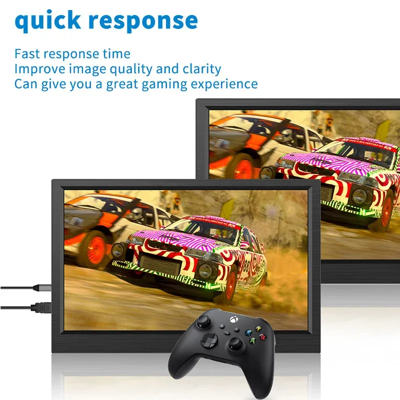 Moniteur portable 11,6 pouces HDMI pour ordinateur portable, écran secondaire pour le jeu, compatible Switch, PS4, Xbox et Raspberry Pi 2