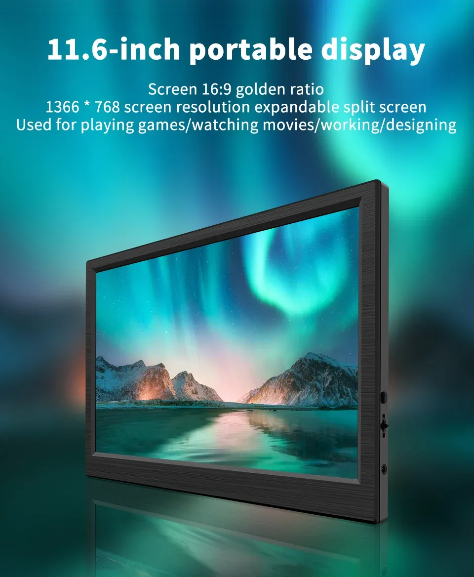 Moniteur portable élégant offrant un second écran de travail