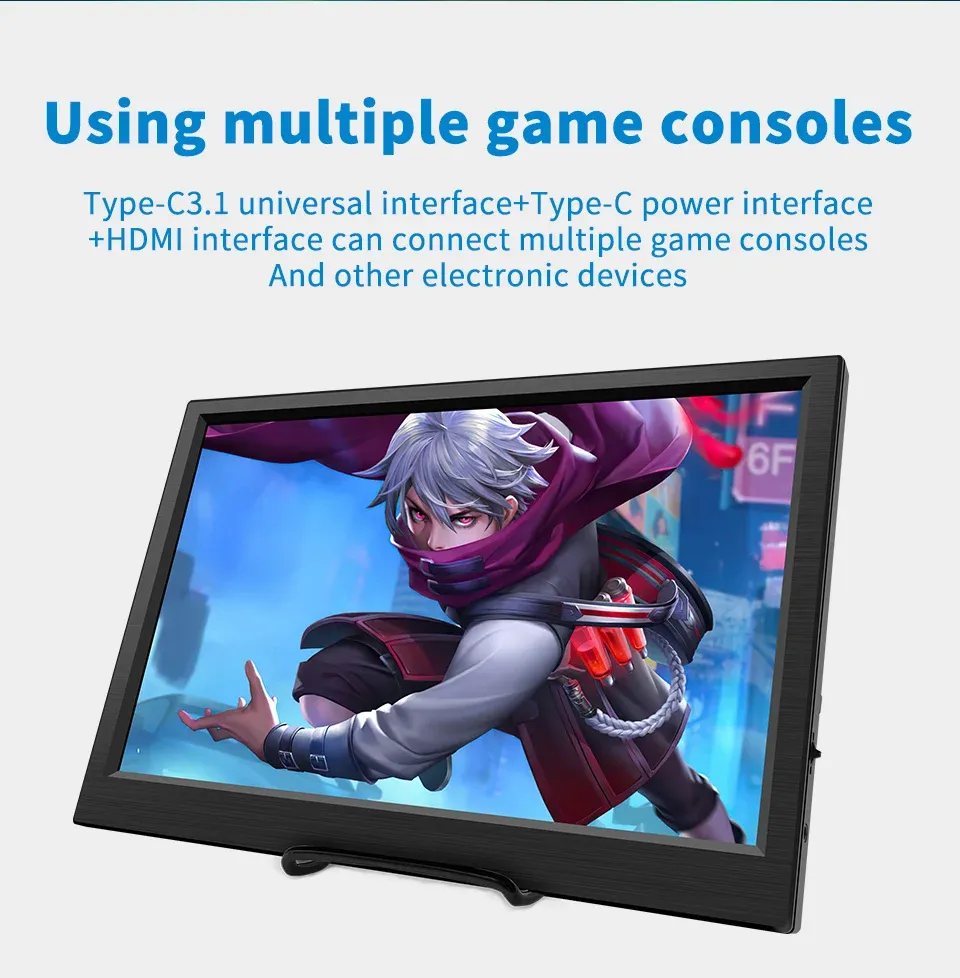 Moniteur portable connecté à un ordinateur portable