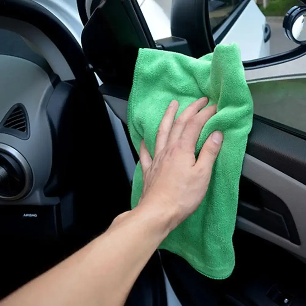 Serviette en microfibre pour lavage et séchage de voiture et de moto, 30 x 30 cm - Image 1