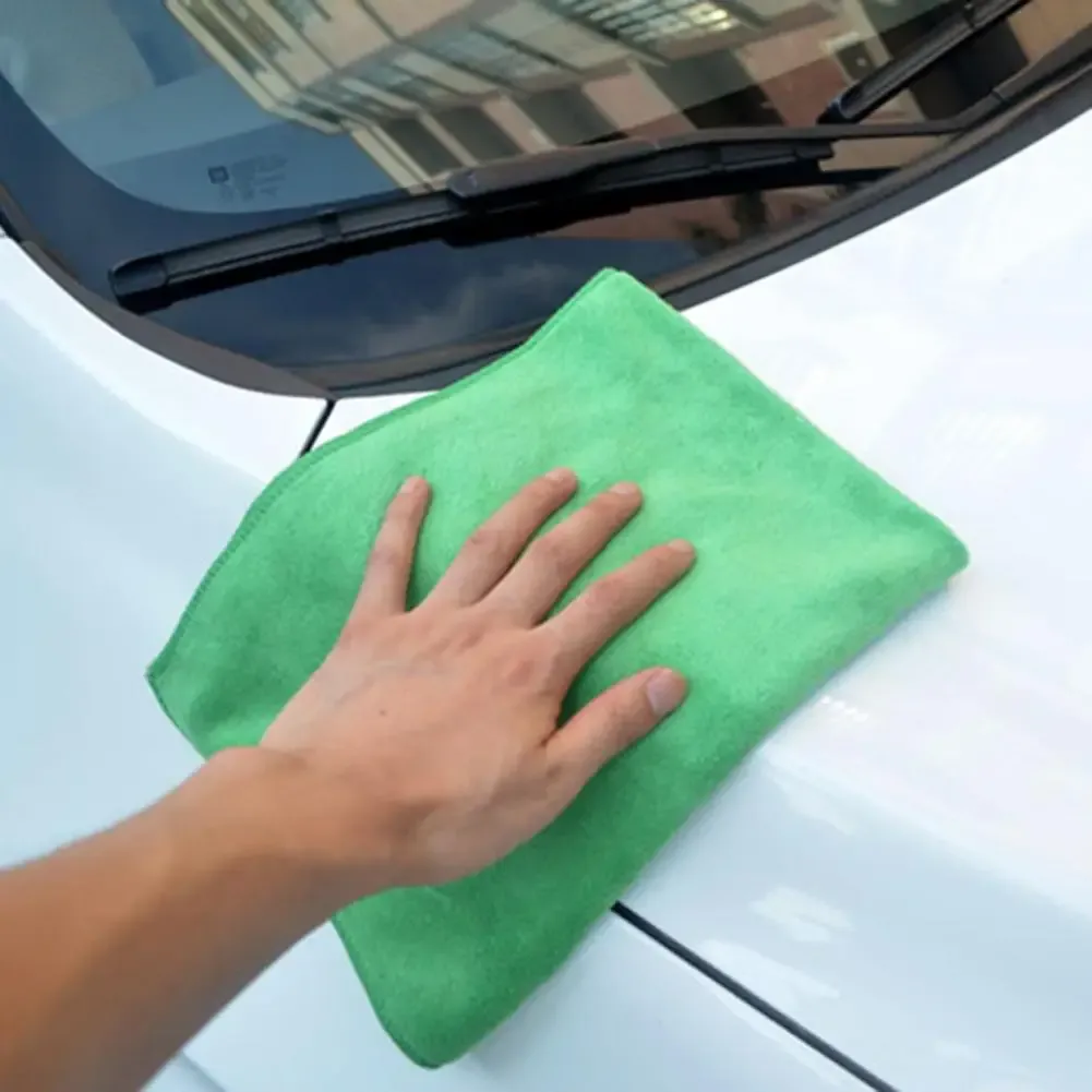 Serviette en microfibre pour lavage et séchage de voiture et de moto, 30 x 30 cm 4