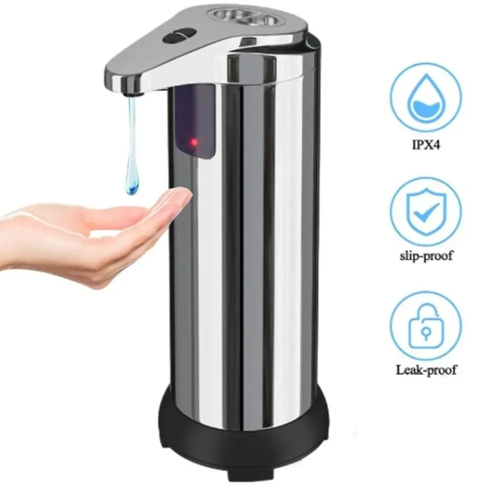 Distributeur automatique de savon électrique en acier inoxydable, étanche et sans contact, à capteur intelligent pour salle de bains 5