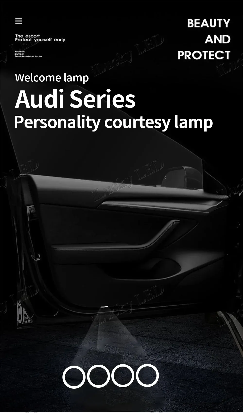 Lumière de bienvenue LED haute définition pour voiture