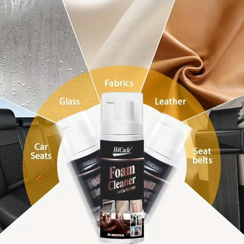 Nettoyant moussant multifonction pour intérieur de voiture, élimination des taches, cuir et usage domestique 3