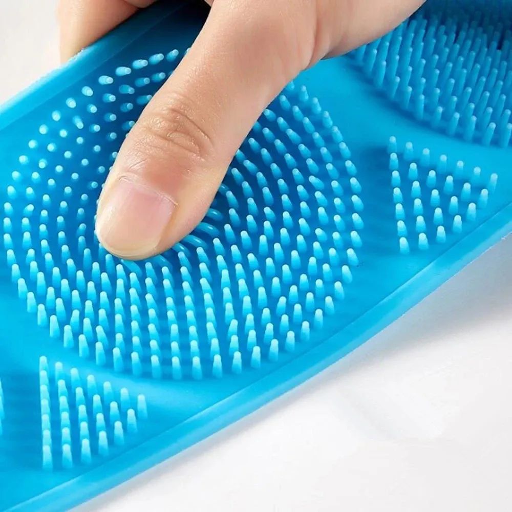 Brosse exfoliante corporelle en silicone à ceinture de bain 5