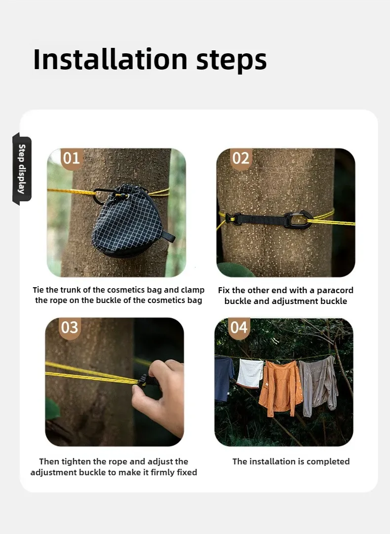 Corde à linge d'extérieur, séchage de vêtements