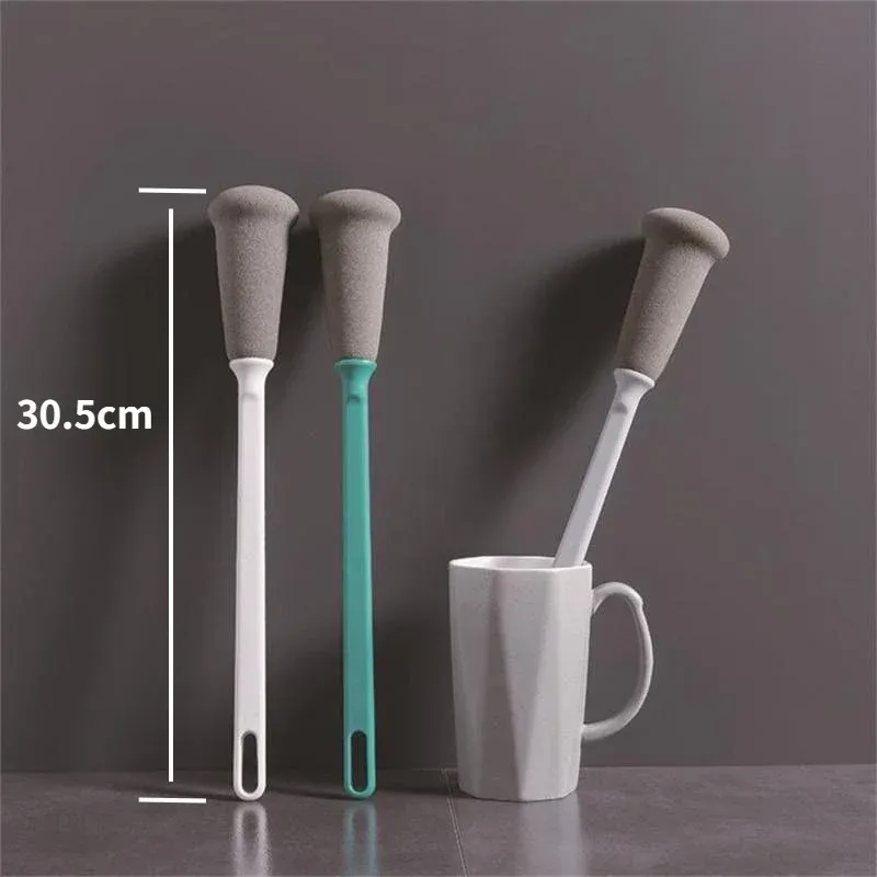 Brosse éponge à long manche pour le nettoyage de bouteilles, tasses et pichets à bière 6