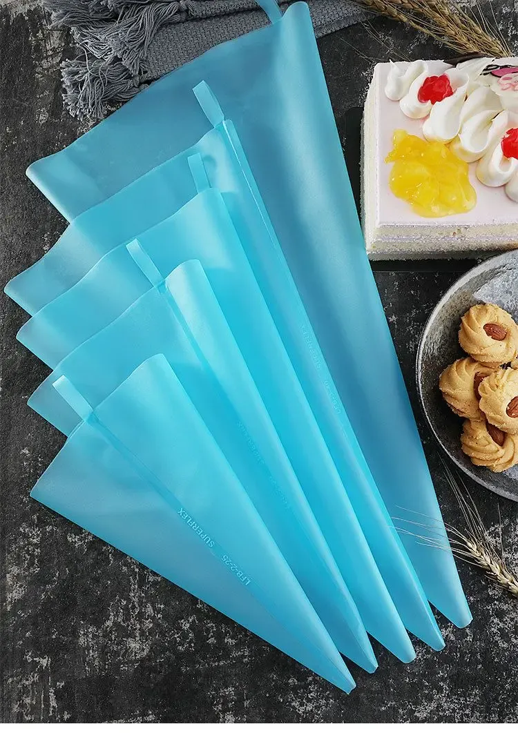 Sacs à douille réutilisables en silicone pour pâtisserie, décoration de gâteaux, cupcakes et fondant 2