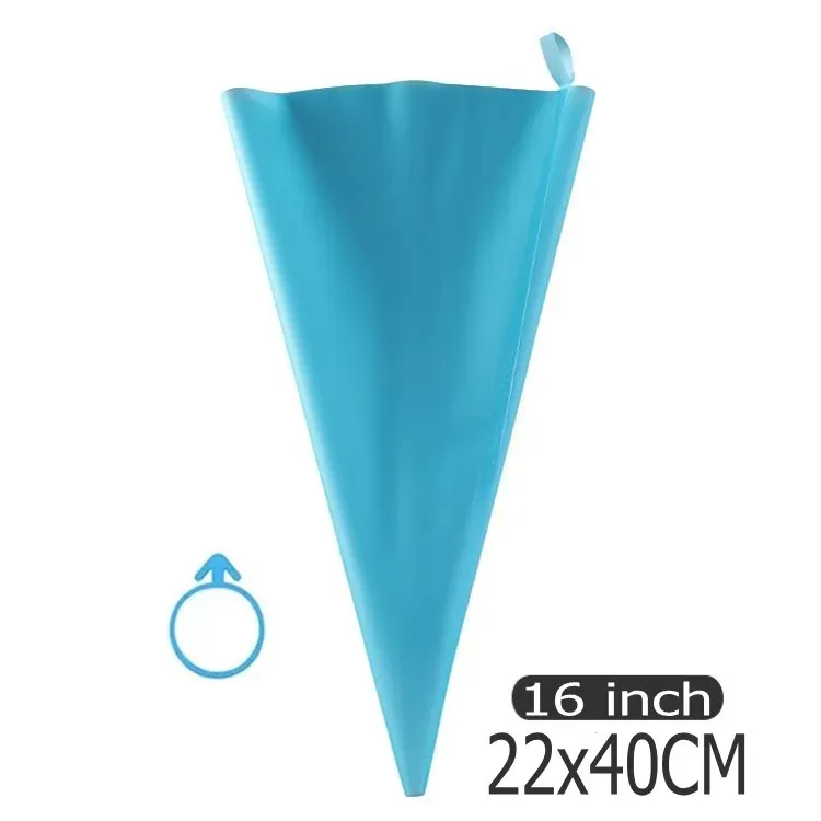 Sacs à douille réutilisables en silicone pour pâtisserie, décoration de gâteaux, cupcakes et fondant 11