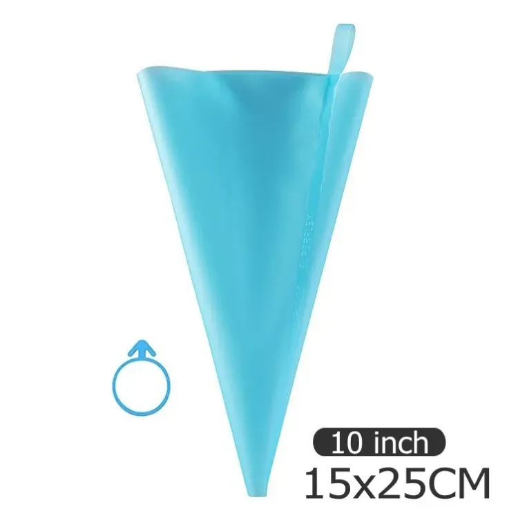 Sacs à douille réutilisables en silicone pour pâtisserie, décoration de gâteaux, cupcakes et fondant 10