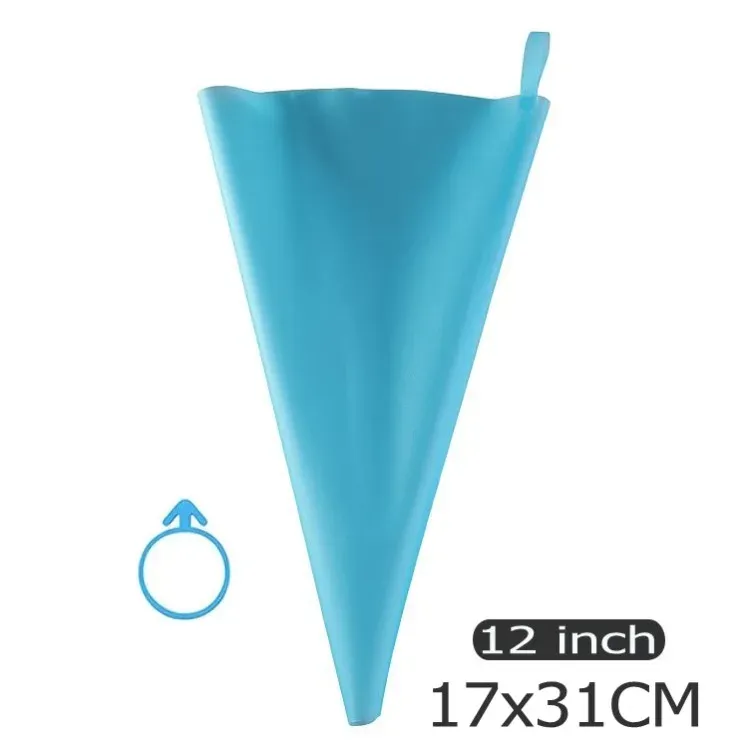 Sacs à douille réutilisables en silicone pour pâtisserie, décoration de gâteaux, cupcakes et fondant 9