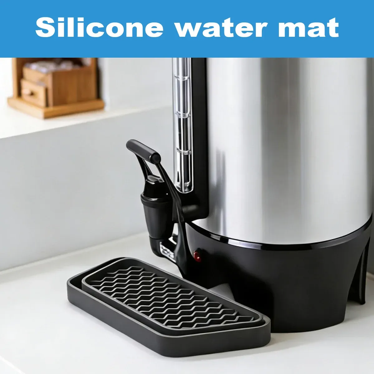 Plateau anti-goutte antidérapant pour réfrigérateur, bac de récupération d'eau pour distributeur 2