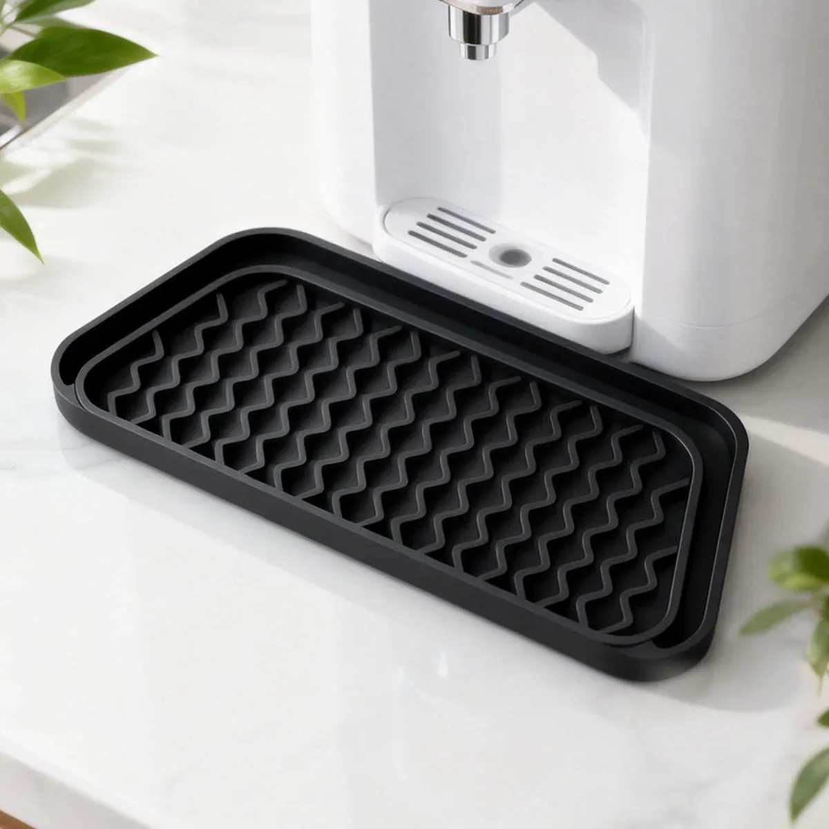 Plateau anti-goutte antidérapant pour réfrigérateur, bac de récupération d'eau pour distributeur