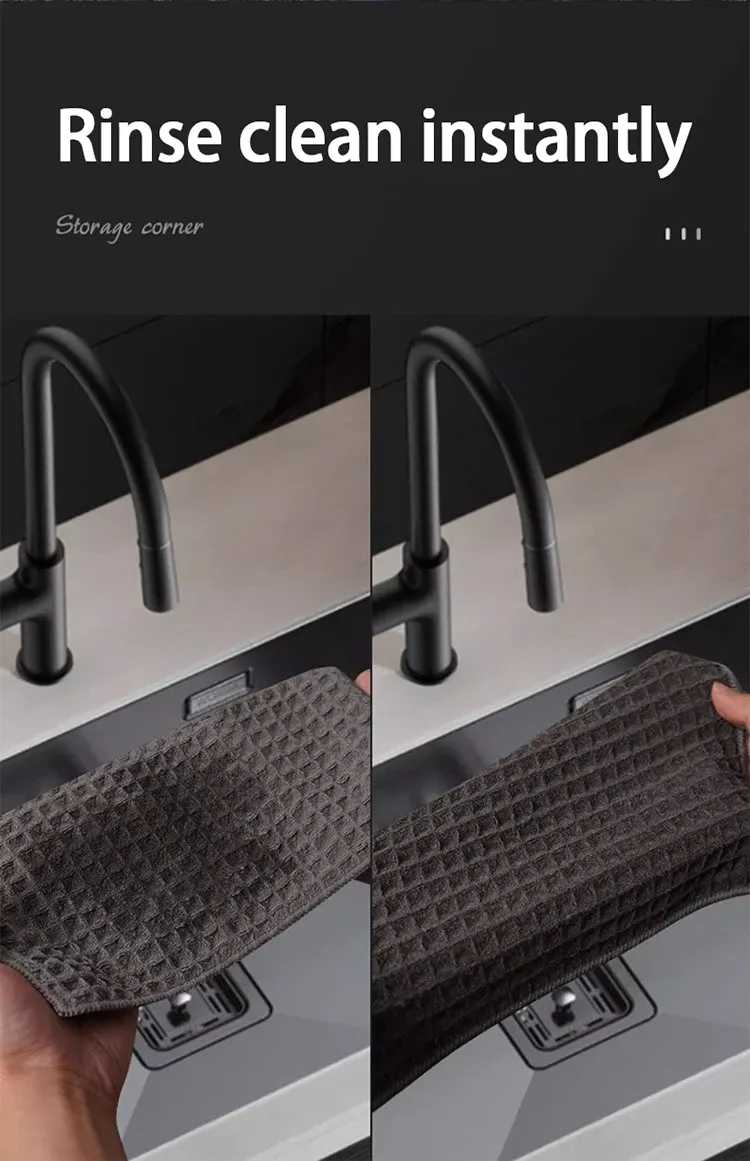 Microfibre de nettoyage en situation