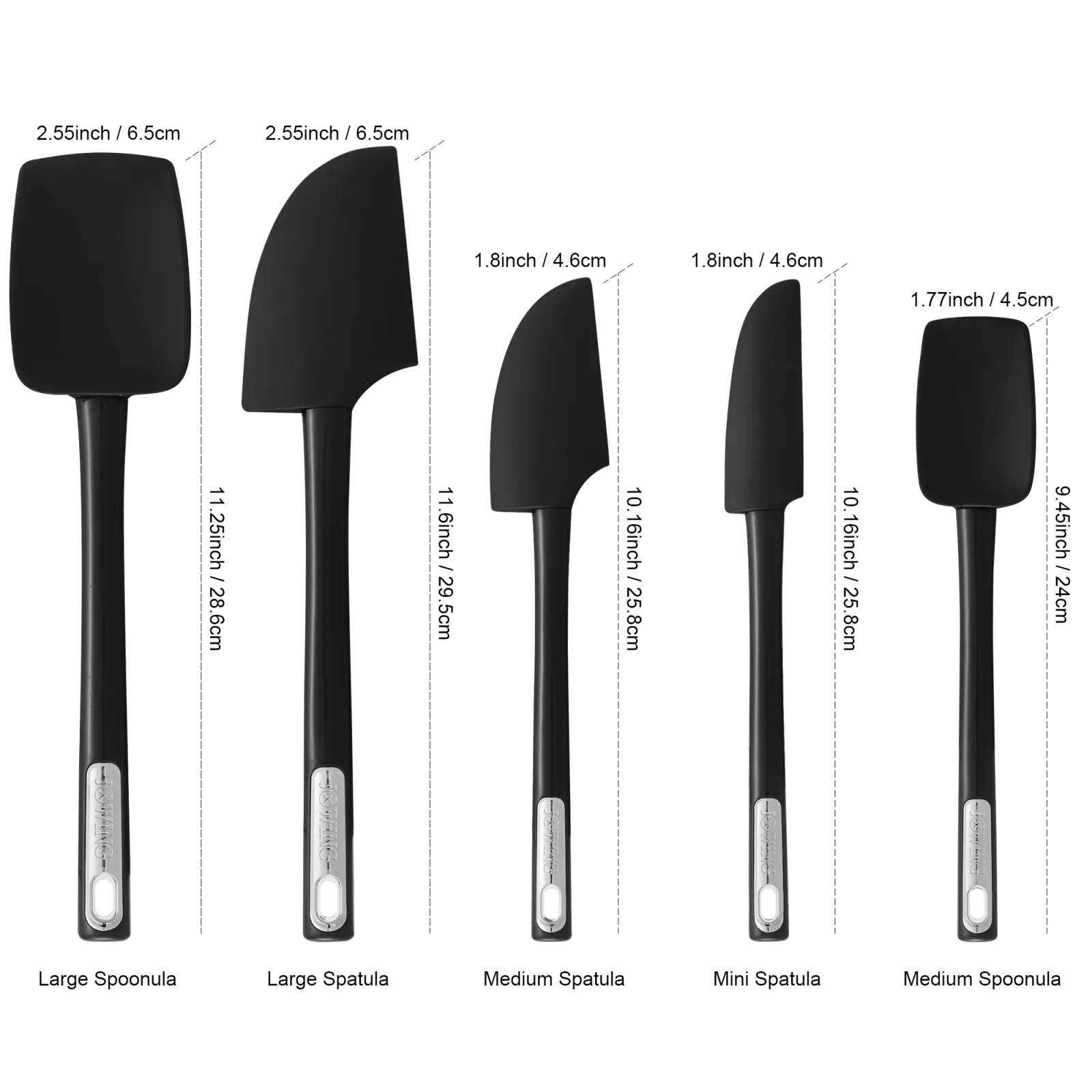 Ensemble de spatules en silicone, finitions
